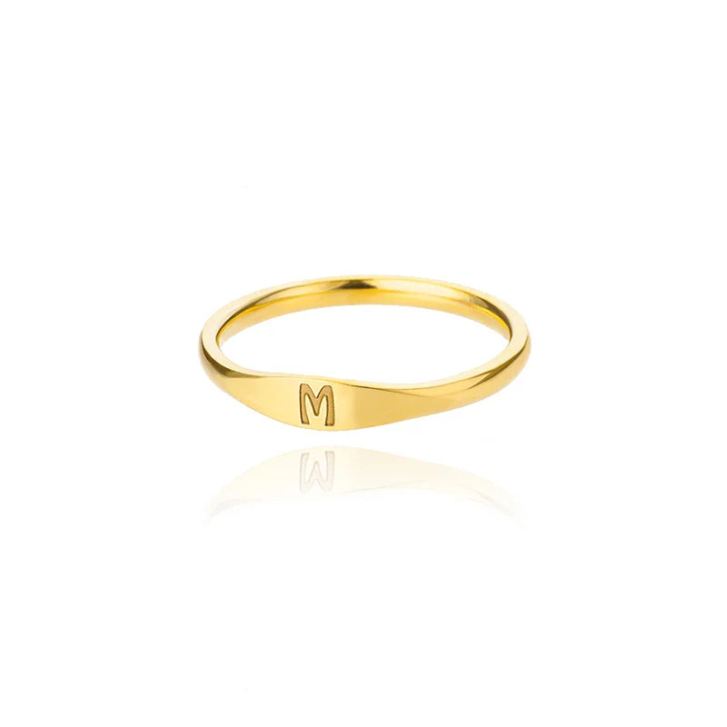 Bague femme initiale m