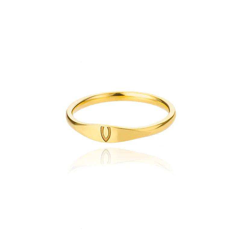 Bague femme initiale v
