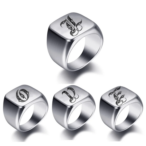 Bred ring til mænd med initialen e