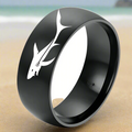 Bague Requin Noire ou Argentée noir