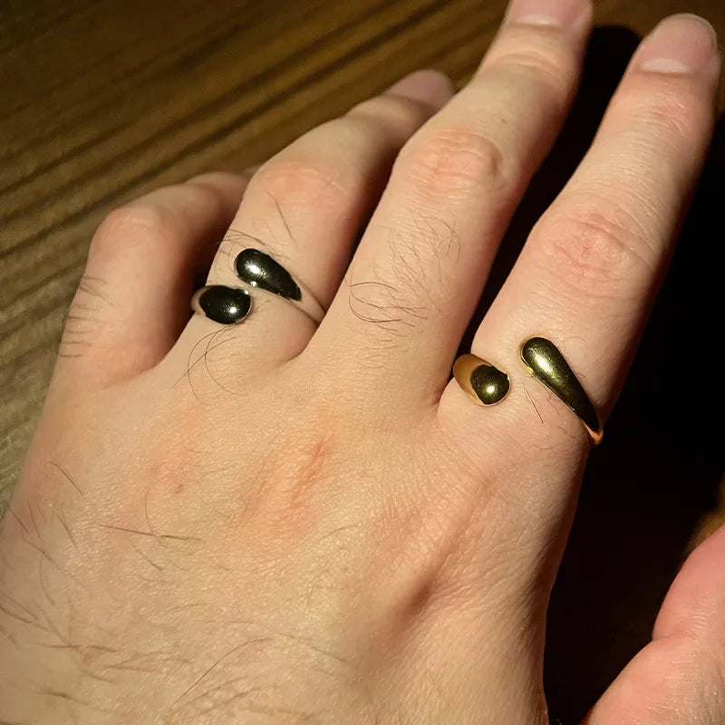 Bague Rétro Goutte d'Eau 