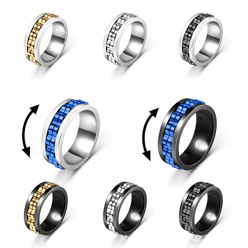 Bague Rotative contre l'Anxiété pour Homme