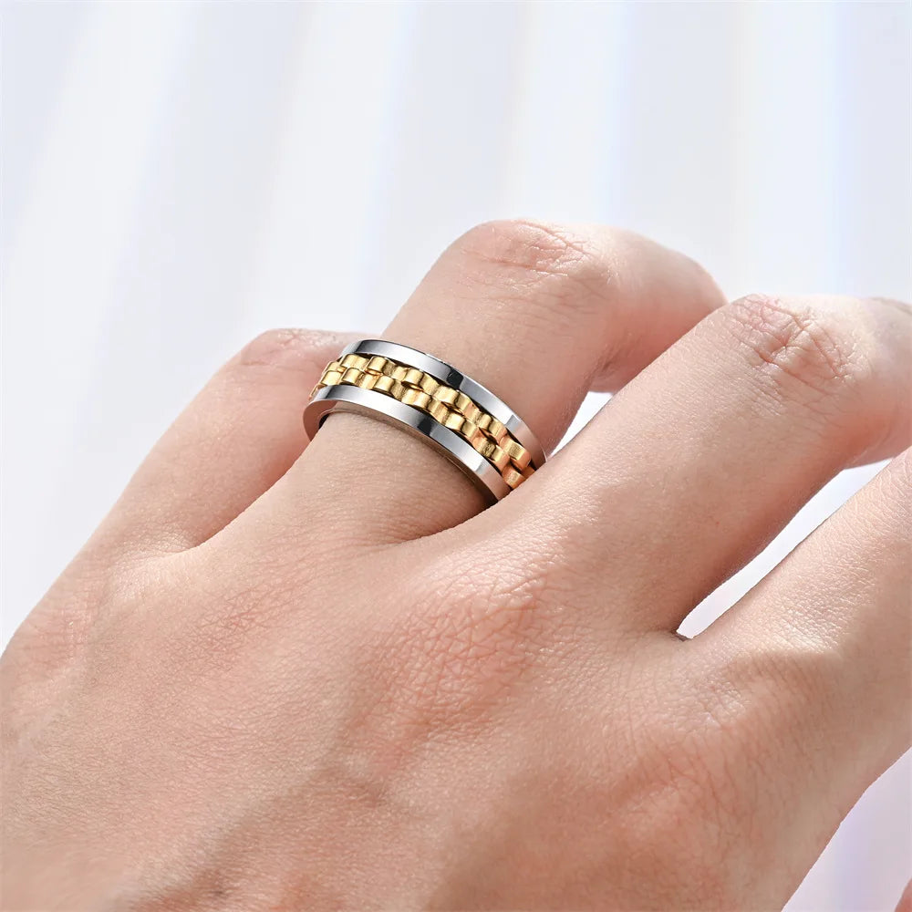 Bague Rotative contre l'Anxiété pour Homme 4