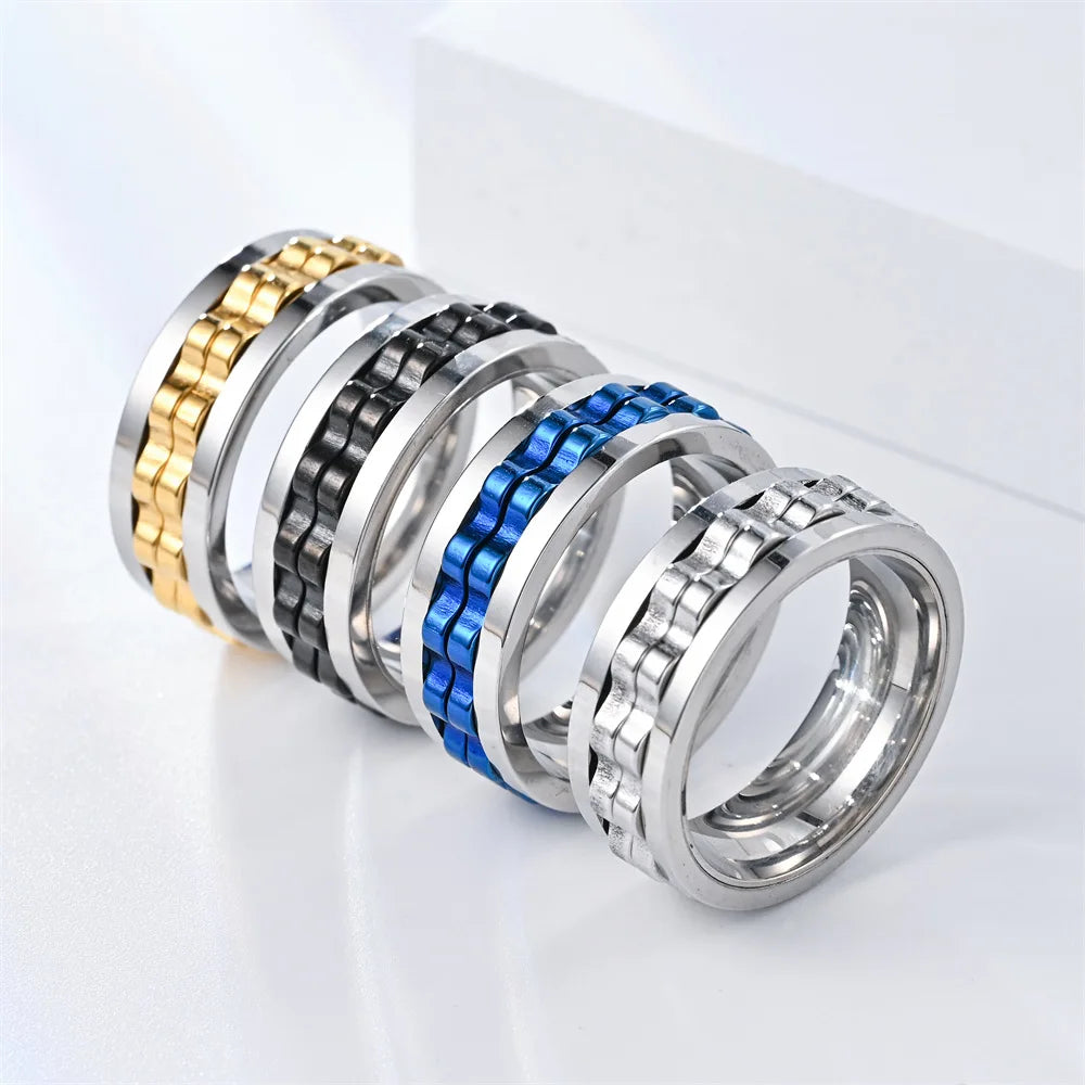 Bague Rotative contre l'Anxiété pour Homme