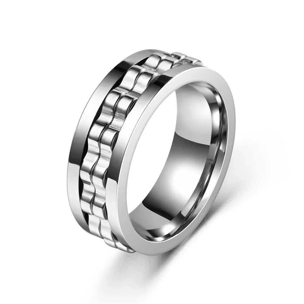 Bague Rotative contre l'Anxiété pour Homme 8