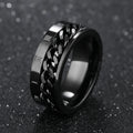 Bague Rotative Anti-Stress pour Homme noir