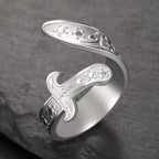 Bague avec épée Ali Zulfiqar symbole arabe argent