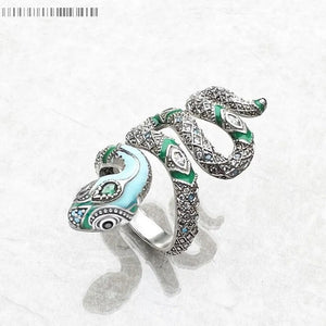 Bague Serpent Émeraude - Exception®