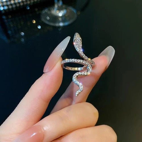 Damenring Schlange Zirkon