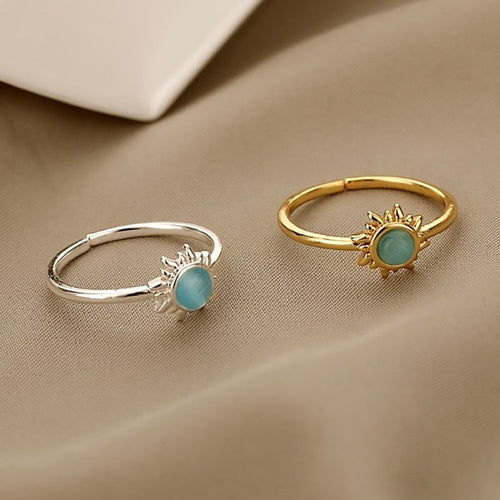 Damenring Sonne Opal Sternring