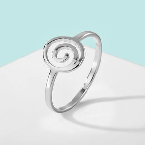 Bague Spirale Géométrique argent