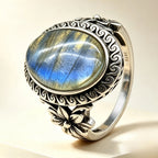 Bague style ancien labradorite