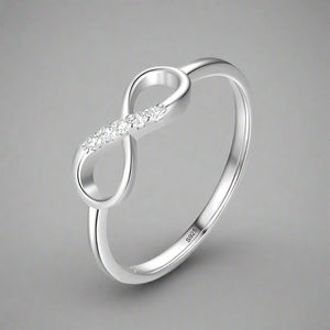 Bague Symbole Infini Anneau Femme Zircons