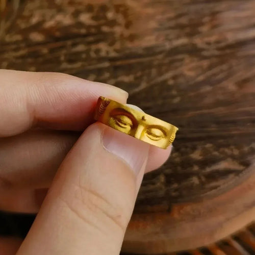 Anello Testa di Buddha oro