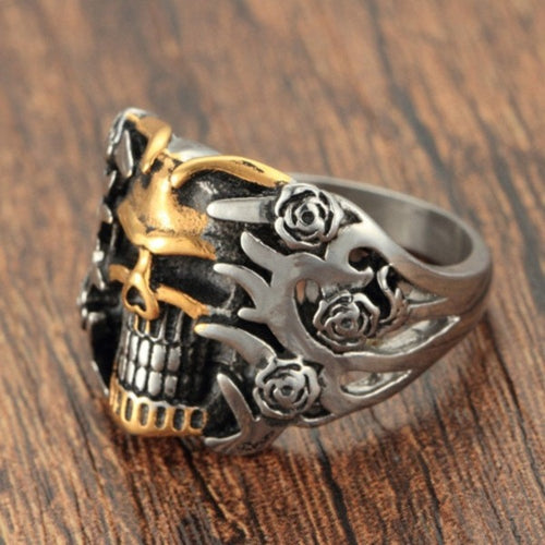 Anello Testa di Morto Argento & Oro