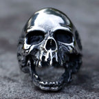 Bague tête de mort style gothique argent