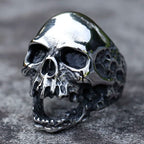 Bague tête de mort style gothique argent