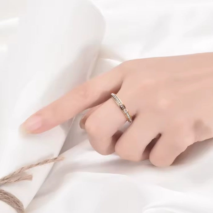 Draaibare Anti-Stress Ring met Zirkonia 