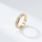 Bague Tournante Anti-Stress avec Zircon