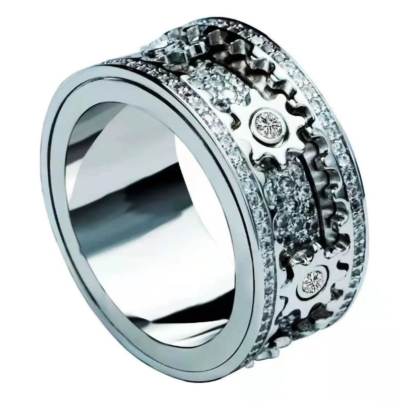 Bague Tournante "les Rouages du Temps" Anti-Stress