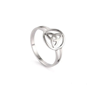 Bague Triquetra Noeud de la Trinité Irlandais argent