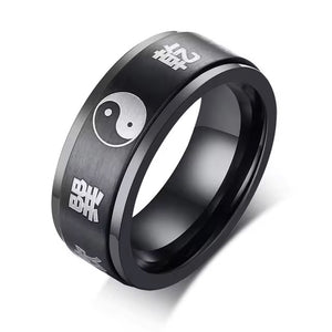 Bague Yin Yang couleur Noir