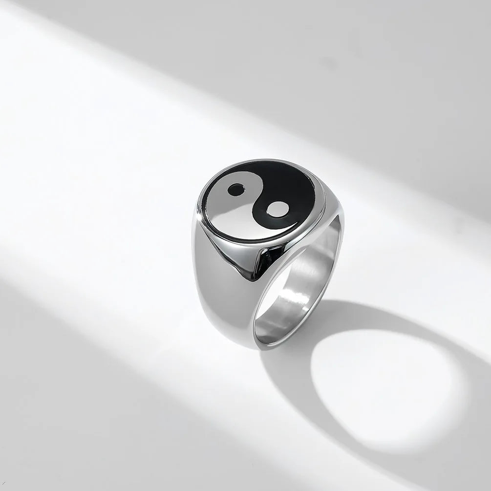 Bague Yin Yang pour Homme argent