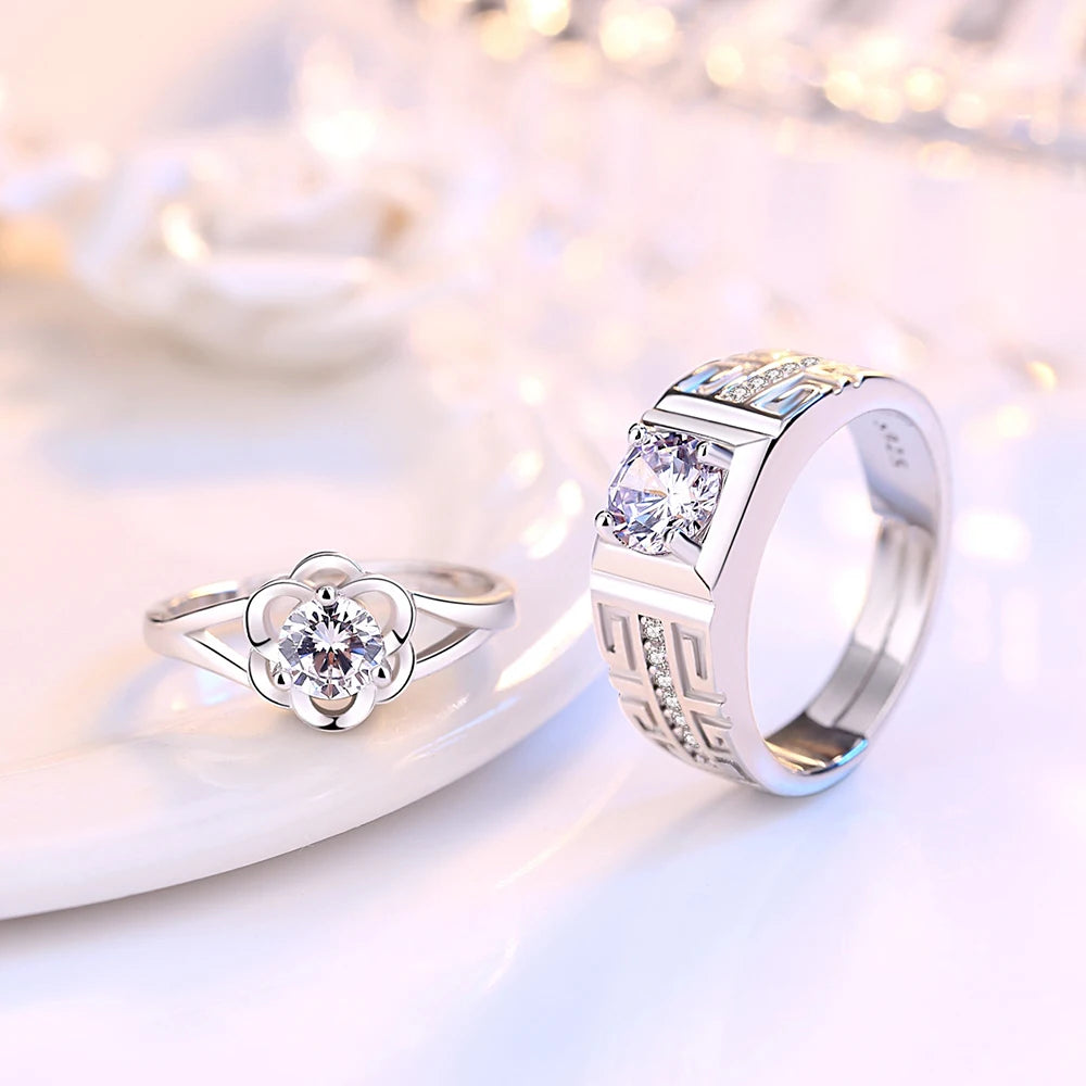 Bagues pour Couples Anneau Fleur