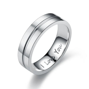 Bagues pour Couples Anneau Love argent sans diamants