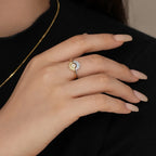 Bagues pour Couples Anneau Soleil en Zircon soleil et lune