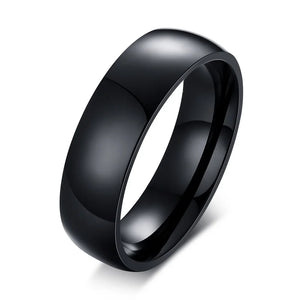 Bagues pour Couples Coeur Anneau Romantique et Zircon noir