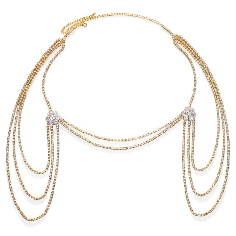 Bijou d'Épaule Femme - Chaîne Clavicule & Épaules or