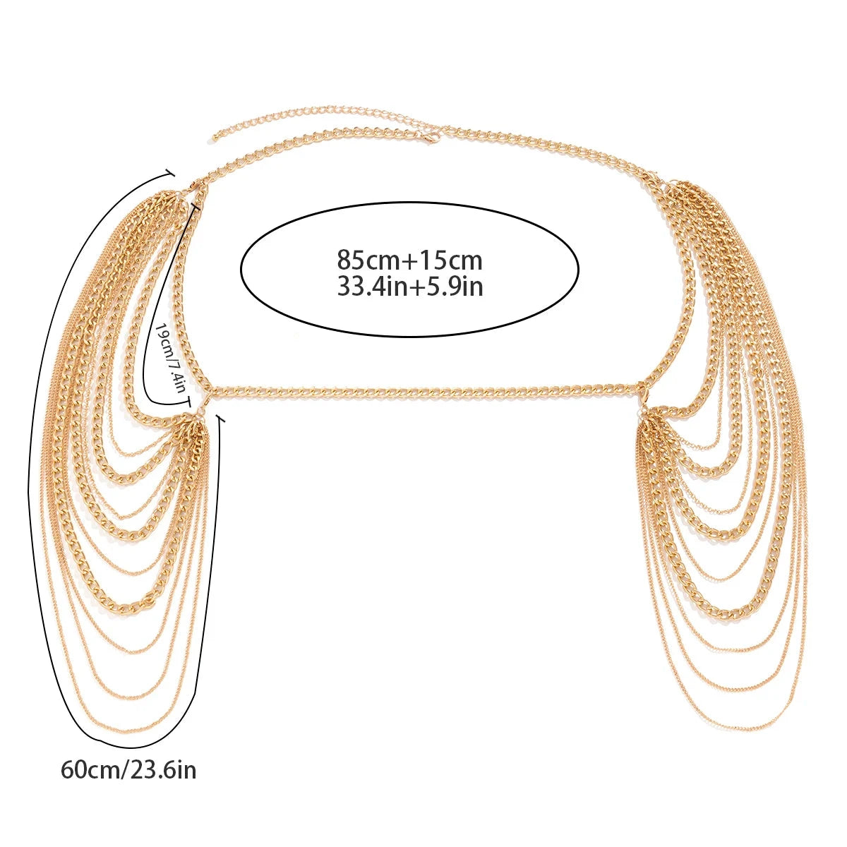 Bijou d'Épaule Femme - Clavicule & Chaîne Épaules or