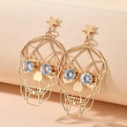 Boucle d'Oreille Tête de Mort Femme