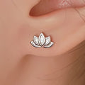 Boucles Clous d'Oreilles Fleur de Lotus Femme