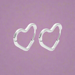 Boucles Créoles d'Oreilles Coeur Or Femme argent