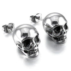 Boucles d'Oreille Tête de Mort Strass