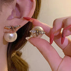 Orecchini ape e perla bianca