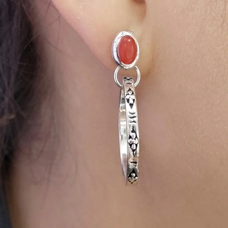 Boucles d'Oreilles Anneaux de Style Ethnique