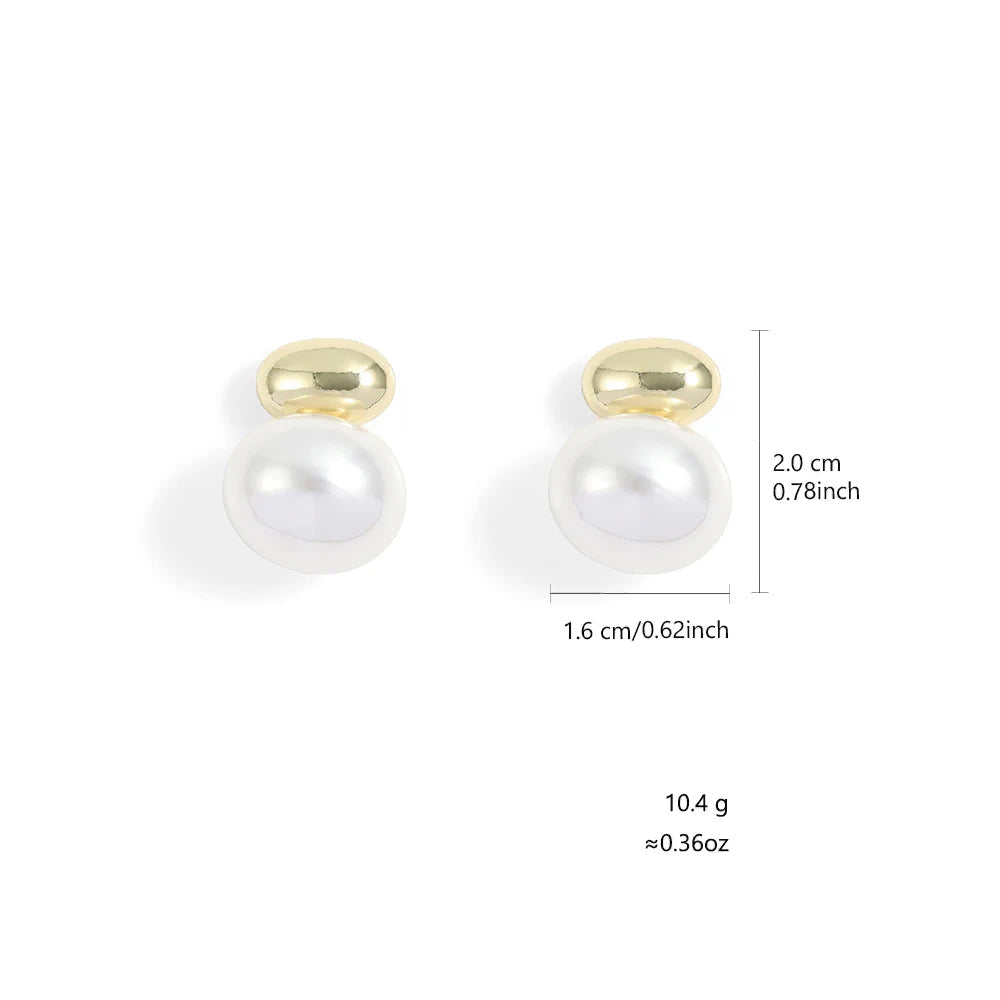 Double pearl earrings