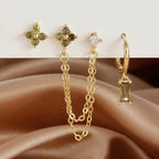 Boucles d'Oreilles avec Zircon Pierre de Naissance