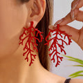 Orecchini ramo di corallo rosso