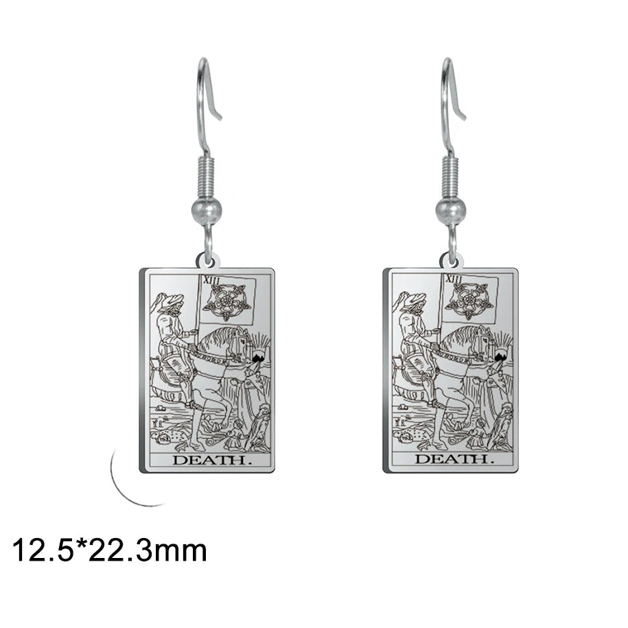 Boucles d'oreilles carte de tarot