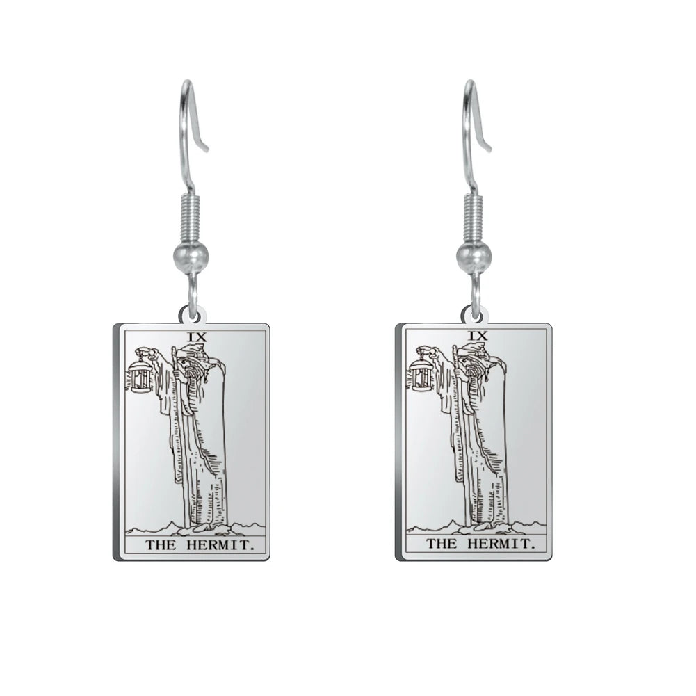 Boucles d'oreilles carte de tarot