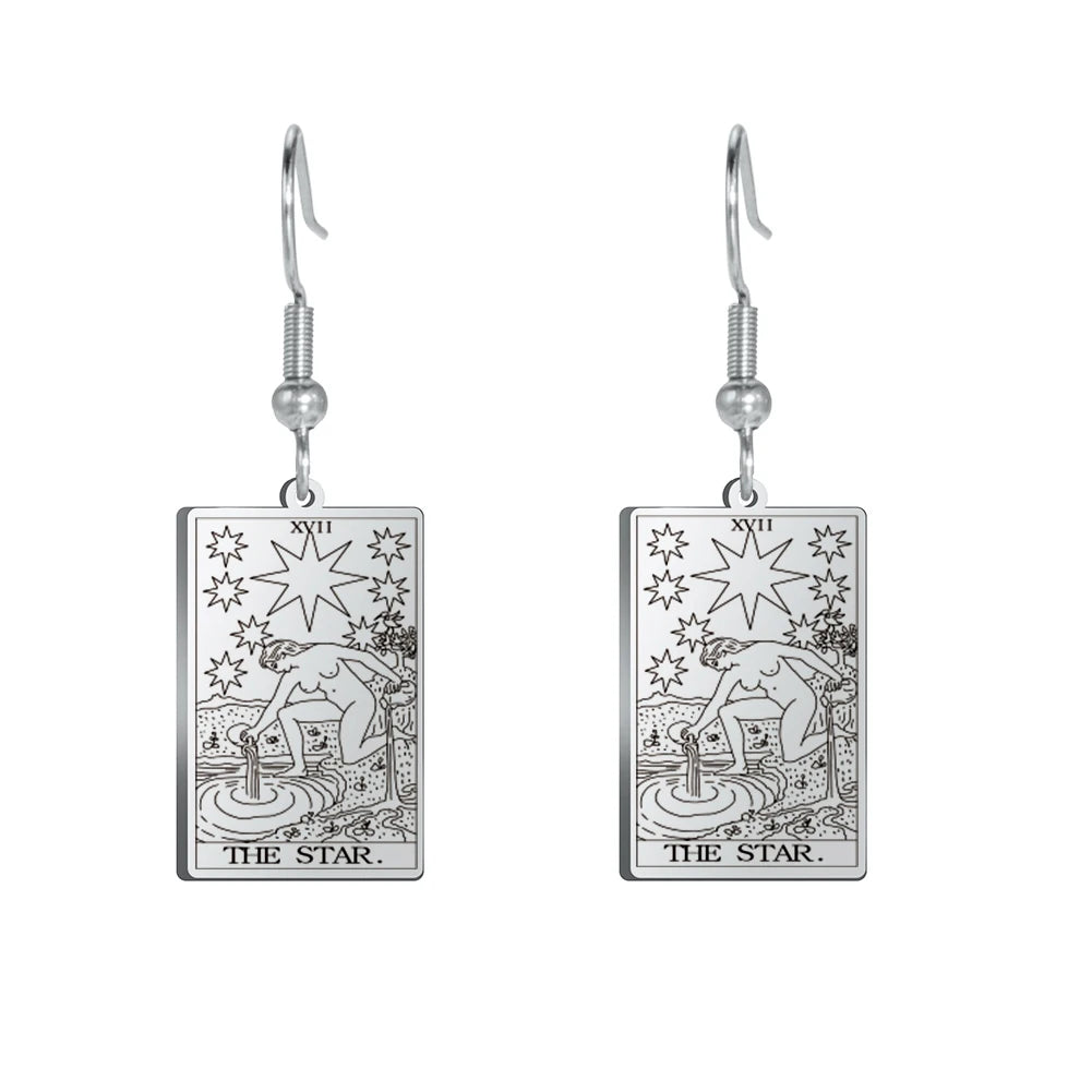 Boucles d'oreilles carte de tarot