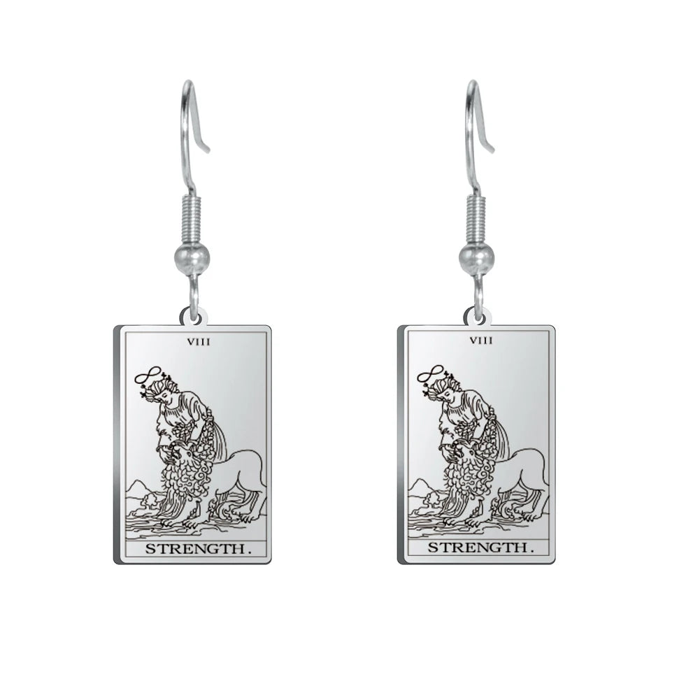 Boucles d'oreilles carte de tarot