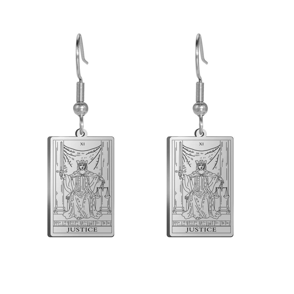 Boucles d'oreilles carte de tarot