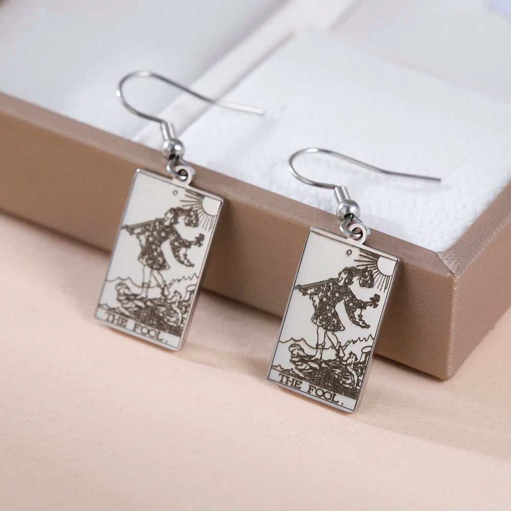 Boucles d'oreilles carte de tarot