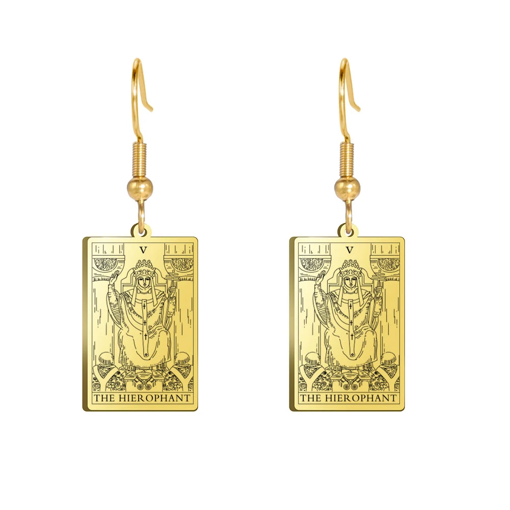 Boucles d'oreilles carte de tarot
