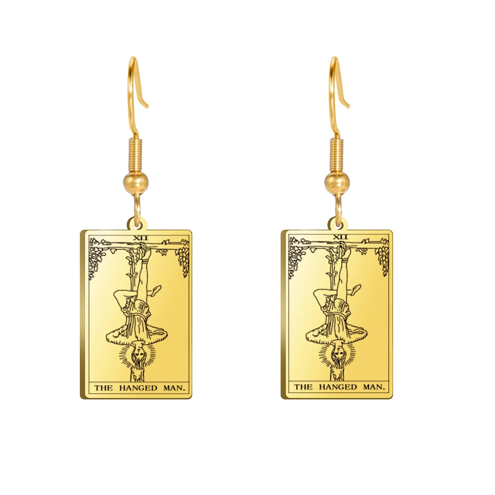 Boucles d'oreilles carte de tarot